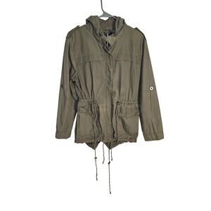 Velvet Heart Green Canvas Utility Jacket Womens Size S